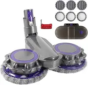 Electric Mop Head Attachment Compatible for Dyson V10 Slim/ V12 Detect Slim Vacuum Cleaner Parts with Water Trank and Trigger Lock