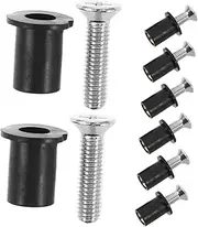 CHILDWEET 8 Sets Rubber Screws Rubber Windshield Bolts Kit Windshield Screw Windshield Hardware Brass