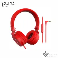 在飛比找PChome24h購物優惠-PuroBasic 兒童耳機-紅色