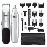 Wahl Groomsman Rechargeable Beard Stubble Mustache & Bonus Nose Trimmer 5622 NEW