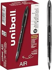 Uni-Ball Air Porous Point Roller Ball Pen, Black (Pack of 12)