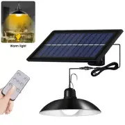 Solar Pendant Light Garden Single Head Lamp with Remote 3 Level Waterproof Light
