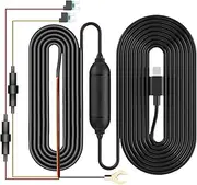 DDPAI Type-C Hardwire Kit, Compatible with N1 Dual, N3 Pro, N5 Dual, Z40, Z50, Mini 5 and E3 Models, Can Step Down The Voltage from The Car Battery's 12V to 5V 2A, Enabling 24 Hours Parking Monitor