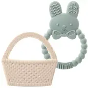 Easter Baby Teether Set Easter Bunny & Easter Basket Silicone Teethers