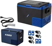 Kings Escape 65 Fridge/Freezer 12/24V+Cover +1.8m 12v Fridge Cable +Tie-Down Kit