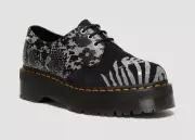 DR MARTENS 1461 QUAD SHOE UK SIZE 5 EU 38 BLACK ANIMAL PLATFORM 27695001 PUNK