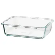 IKEA 365+ food container, rectangular/glass, 1.0 l