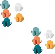 ULTECHNOVO 2sets Wall Mount Phone Storage Holder Charging Stand Punch Design for Remote Phone Organization Bedroom Kitchen Living Compact Lightweight 5pcs*2