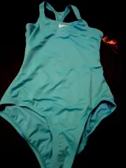 NWT GIRLS NIKE ONE PIECE BATHING SWIM SUIT BLUE GREEN SIZE XL 13-15 YR