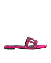 Versace Greca Maze Embellished Slides 36 Pink