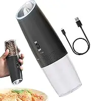 Electric Salt Grinder,Automatic Shakers Adjustable Coarseness Rechargeable Pepper Mill with LED Light | Electric Salt Grinder Set Refillable Home Kitchen Supplies for Daily Use