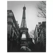 Red Lantern Oriental Furniture Eiffel Tower Sun Glow Canvas Wall Art, White, ...