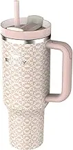 Stanley Quencher H2.0 Tumbler with Handle & Straw 40 oz | Twist On 3-Way Lid | Cupholder Compatible for Travel | Insulated Stainless Steel Drink Bottle | BPA-Free | Peach Whip Sunflower