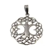 Tree of Life Pendant Handcrafted in Solid 925 Sterling Silver Celtic Yggdrasil