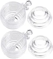 Alipis 2pcs Sealed Honey Storage Jars Spoon Acrylic Kitchen Storage Jam Containers for Honey and Drinks
