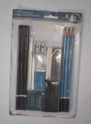 Artist's Loft Fundamentals Charcoal Set 18 Piece Kit For Drawing Sketching