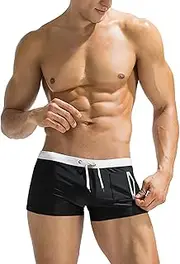 [COOFANDY] Mens Swim Trunk Swimwear Bathing Suit Swim Brief Square Leg Board Short