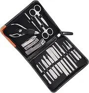 19pcs Manicure Set Stainless Steel Care Manicure Acne Extractor Nail Clipper Set Pedicure Ear Pick Grooming Tweezers Trimmer