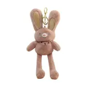 Plush Bunny Keychain Fluffy Pendant Funny Pull-Up Doll Pendant Bunny Bag Charm
