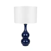Estelle Classic Poittery Wheel Ceramic Table Lamp Light Blue