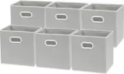 6 Pack - Foldable Cube Storage Bin with Handle