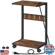 HOOBRO Computer Tower Stand, PC Stand with Charging Station, 2-Tier PC Tower