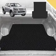 6D Pro Ute Tub Mat for Isuzu D-Max Crew Cab RG 2020-Current (with Factory Plastic tub Liner) - Heavy-Duty - 2025 Upgraded - Easy to Clean & Non-Slip - Waterproof - Black