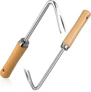 BEBEMOKO Stainless Steel Weeder Puller Tool with Handle Gardening Weeder Grabber for Easy Weeding Durable and Sturdy Garden Tools for Efficient Root Removal