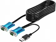 Arvitek 2-in-1 VGA-USB KVM Cable 6ft for VGA KVM Swtich