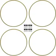 Rim Protector, Wheel Guard Trim Rings Self Adhesive Universal, Aluminium Alloy Curb Rash Prevention 19 Inch Hub, 4pcs Rim Protection Strips (Goud)