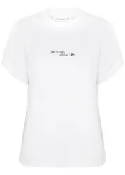 Victoria Beckham Printed Cotton T-shirt - White - S (UK8-10 / S) S (UK8-10 / S)