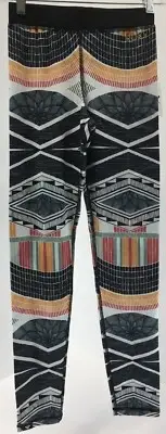 Roxy Womens Daybreak Base Layer Full Length Leggings Muti Print Black XS NWT #