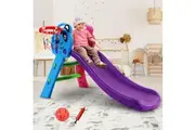 Keezi Kids Slide Set Basketball Hoop Indoor Outdoor Playground Toys 100cm Blue