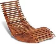 Garden Chairs, Rocking Sun Lounger Acacia Wood
