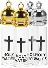 SUPVOX 4pcs Baptismal Holy Water Bottle Christian Catholic Blessing Water Bottle Bible Mini Home Decorative Holy Water Bottles Empty Holy Water Holders Church Empty Holy Bottle Bulk Glass