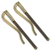 2PACK Spring Clip Bar 80mm Metal Slim Holder Clamp - Leather Wallet Card, Brass