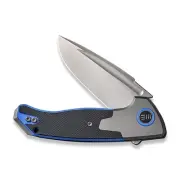 WE Knife Press Check 20078B-2 Knife 20CV Stainless/Black Blue G10/Titanium