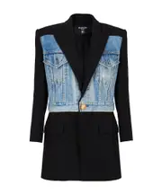 Balmain 1-Button Panelled Jacket FR36,FR38 black