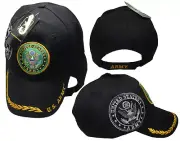 U.S. Army Seal Shadow Emblem Black Embroidered Cap Hat Feather Eggs LICENSED