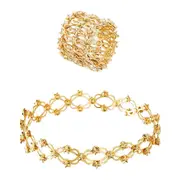 Magic Bracelet Ring - 2 in 1 Zircon Multilayer Twist Adjustable Magnetic Therapy - Transforming Bracelet Ring