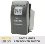 Rocker Switch SPOT LIGHTS - White - LED 4x4 Boat Caravan Marine 12v