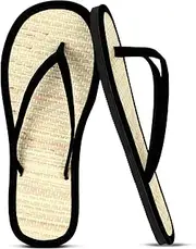 [Cozypower] Women's Bamboo Flip Flop Non Slip Lightweight Indoor Summer Beach Sandals Woven Straw Bamboo Slippers