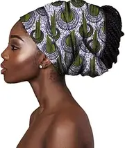 [AFRICSTYLE] African Headwraps for Women Turbans Head Wraps Long Turban Wrap Head Scarf, Color 24fs1265, One Size