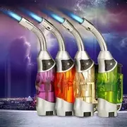 Gas Cooker Lighters Recycling Refillable Mini Windproof Cigarette Lighters Elbow Ignition Jet Butane Torch Gas Lighters : China