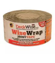 DeckWise Wisewrap Joist Tape, 3" x 75', Self-Adhesive Waterproof Deck Flashing