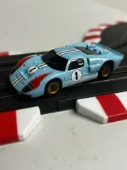 CUSTOM PAINTED RESIN BODY FORD GT40 ON NEW AFX 1.5 MEGA G PLUS CHASSIS