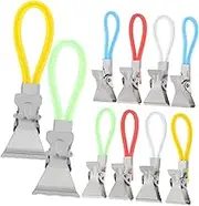 AKOOSY 10pcs Towel Clip Towels Towel Holder Towel Ring Clips Cloth Hanger Clips Bathroom Hook Clips Small Hanging Clips Kitchen Towel Rings Tea Towel Hook Clips Towel Hanging Clips Metal