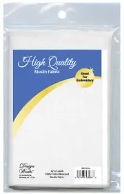 Cross Stitch ~ High Quality White Bleached Muslin Fabric 45" x 60" #DW3087