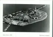 *NY Postcard-"Aerial View, 1938" "...*Statue of Liberty, NY {C25}-
