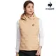 【LE COQ SPORTIF 法國公雞】休閒經典羽絨背心-女款-卡其色-LWS62328